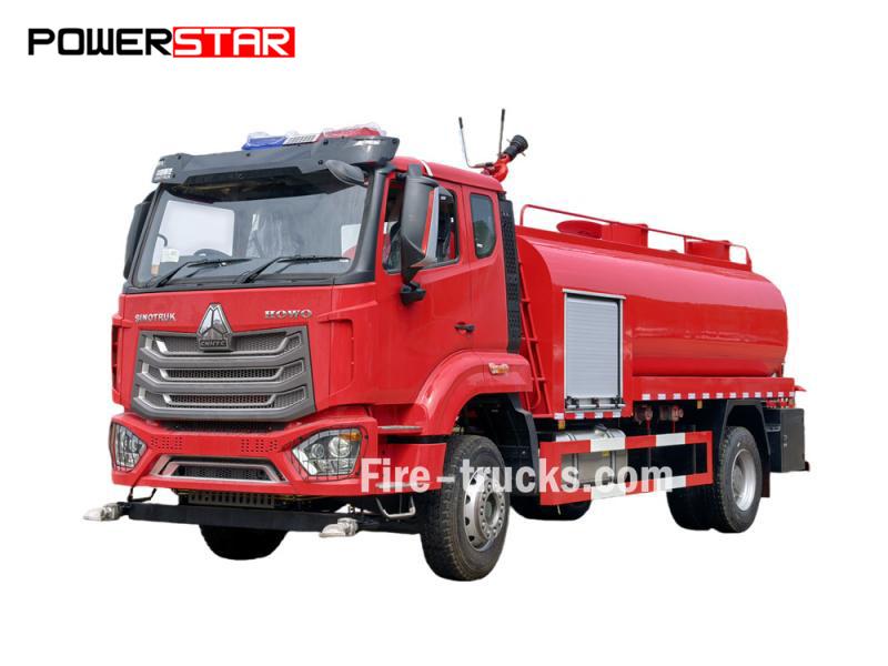 HOWO NX RHD 7500L fire sprinkler truck