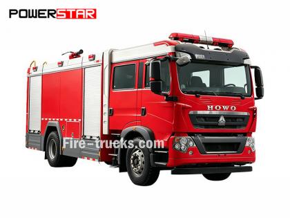 HOWO 6000 Liters Water Bowser Pumper Fire Truck