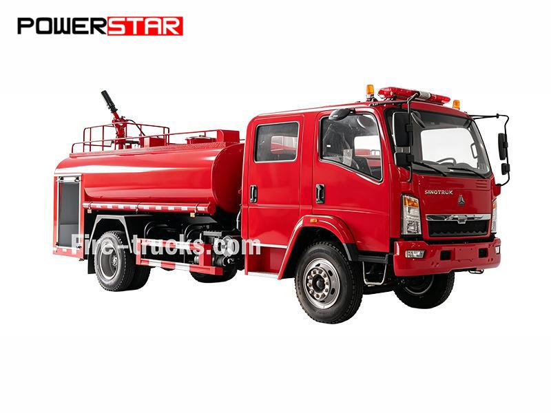 Cambodia HOWO Emergency Foam Fire Rescue Truck