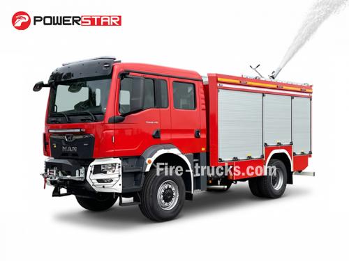 MAN Rescue Fire Pumper Truck 4x4