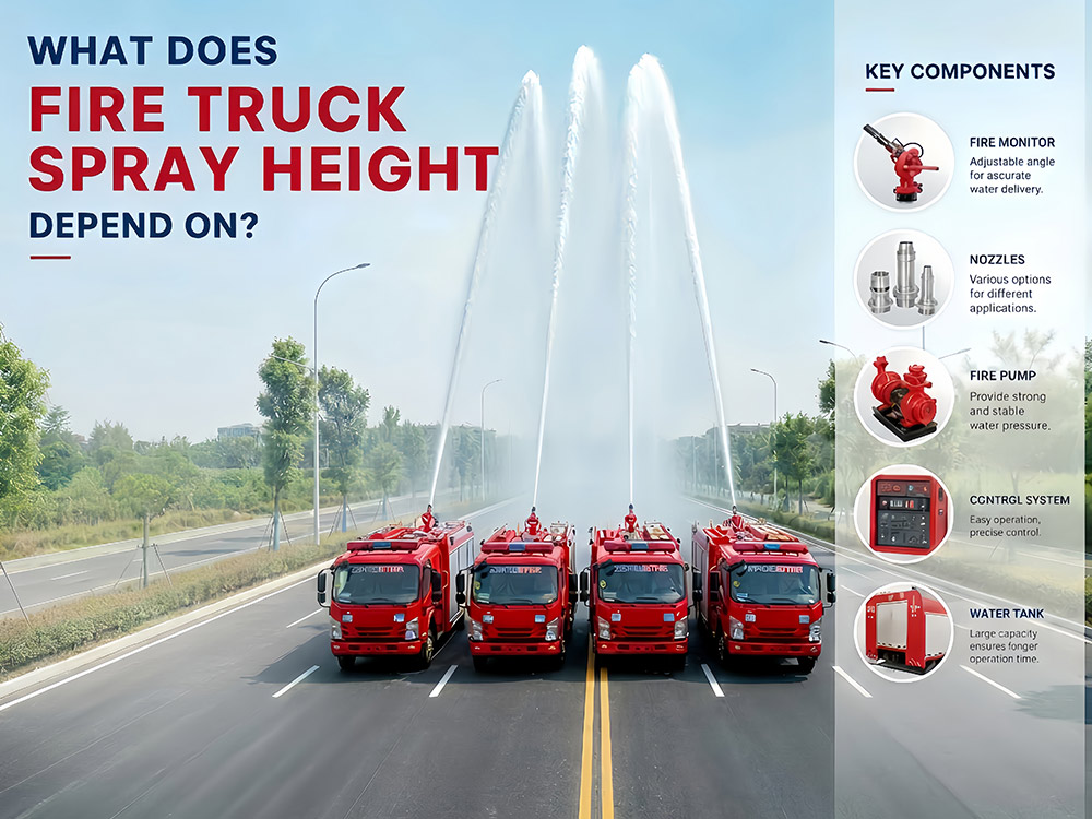 What Does Fire Truck Spray Height Depend On?