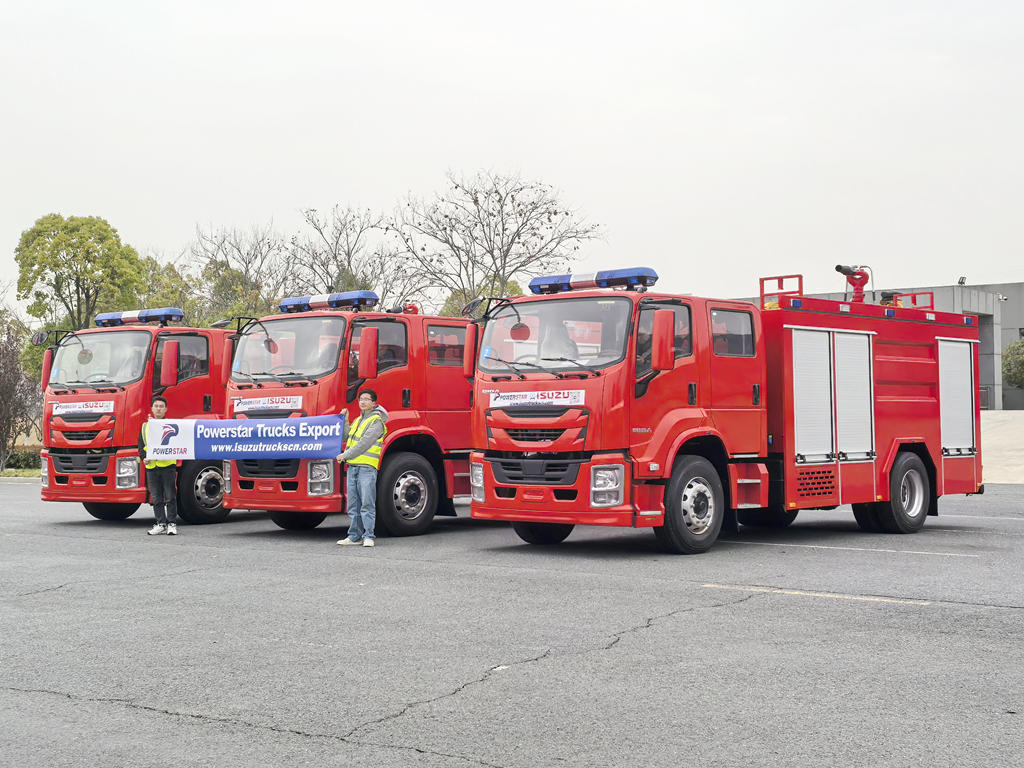 POWERSTAR Delivers Three Units ISUZU FTR Foam Firefighting Vehicles to Ethiopia