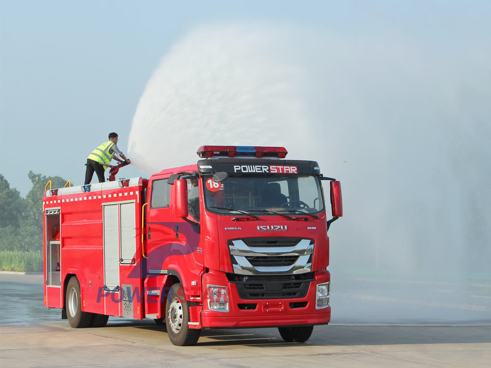 Isuzu GIGA 6 wheels 380hp foam fire truck operation instruction