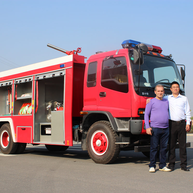 Armenian Customer inspects 2 Units ISUZU Fire Trucks