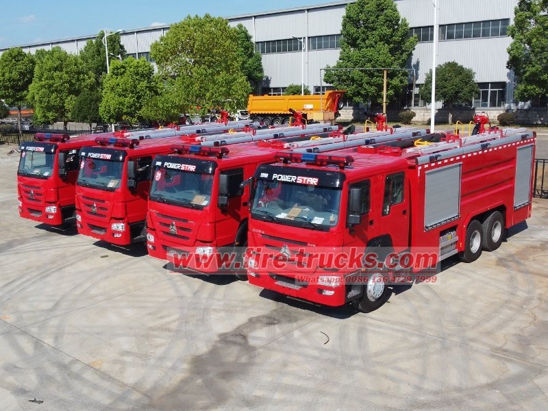 POWERSTAR Successfully Delivers 4 Units HOWO Dry Powder Fire Trucks to Algeria
