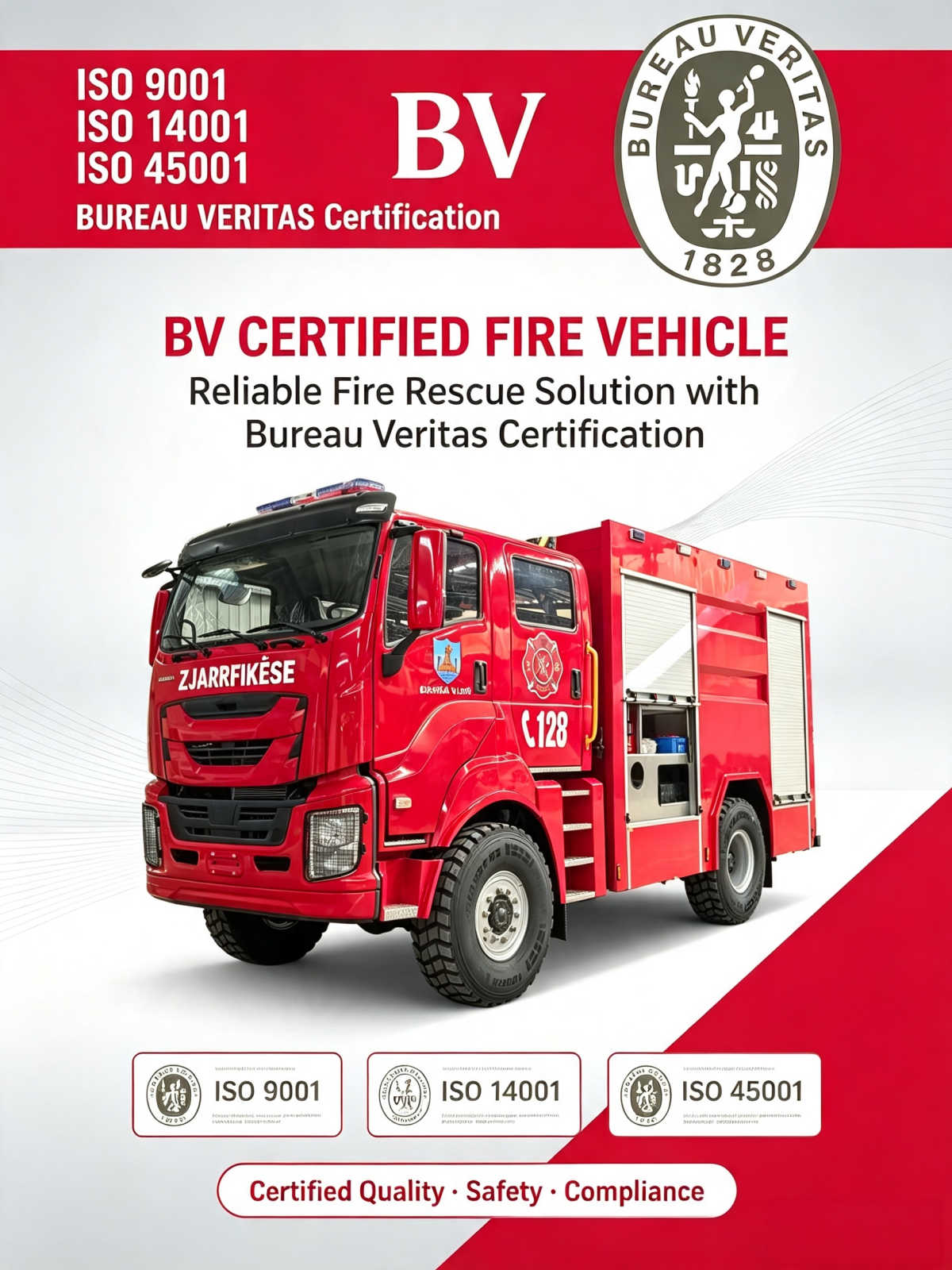 GIGA ISUZU 4x4 Fire Trucks BV certificate Lashing Condition Report