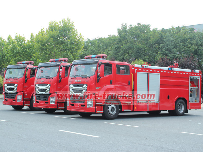 3 Units ISUZU GIGA Tanker Fire Trucks Are Delivered to Manila, Philippines