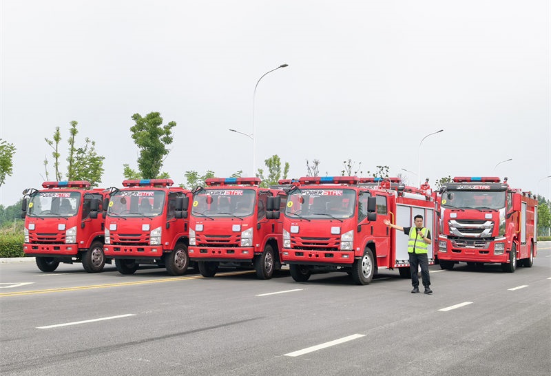 The First Batch of 4 ISUZU NPR Foam Fire Trucks Are Sent to Serve Lagos Fire Department